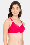 Lady Lyka Single Layered Non Wired Medium Coverage T-Shirt Bra - Hot Pink — thumbnail 2